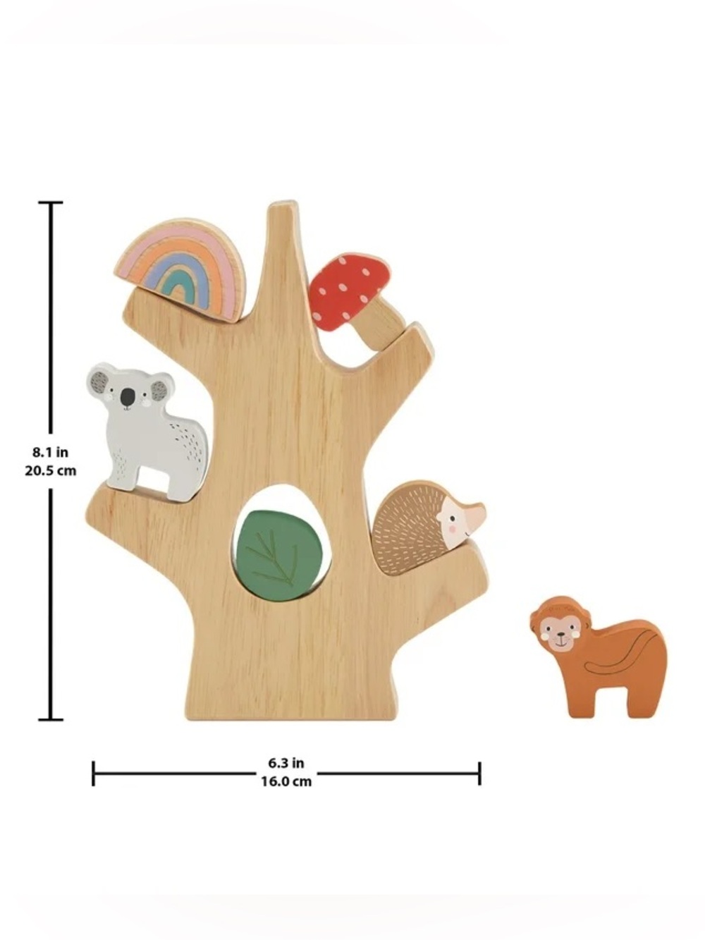 🆕 Fisher Price Wooden Balance Tree Stacking Activity Toy Development Play 10 PCS - Picture 2 of 8